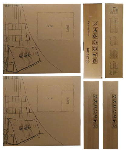 VERCART back cushion wedge cushion backrest pillow for bed sofa headboard padded bed pillow wall pillow sofa cushion large back cushion couch cushion decorative pillow corduroy azure blue 80cm