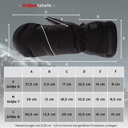 NorthHeat optimized heated gloves | heated mittens for men & women in 3 sizes | rechargeable heating gloves | skiing and outdoor