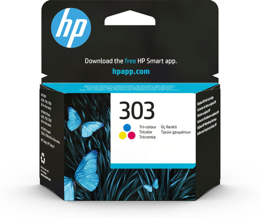 HP 303 (T6N01AE) Original Ink Cartridge Color for HP ENVY 6200, 7100, 7134, 7220e, 7221e, 7224e, 7800, 7900e HP Tango Printer, Tricolor.