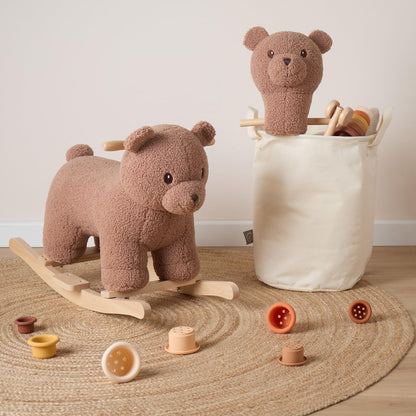 Bieco Hobby Horse for Kids Bear Mika | Hobby Horse Riding Toy | Stick Horse Trotting | Wooden Horse Stick | Beautiful Hobby Horses for Children Stick Pony Toddler Accessory