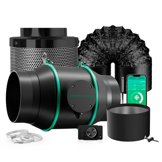 MARS HYDRO iFresh duct fan 150mm/6 - Grow fan with exhaust control, duct fan for grow tents, hydroponics & climate control.