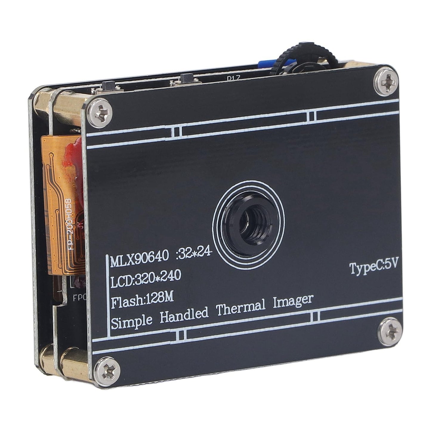 Thermal camera, 24 X 32 infrared thermal imaging camera, portable thermal camera for smartphones, computers, with 2-inch screen, 40 ℃ to 300 ℃, multifunctional