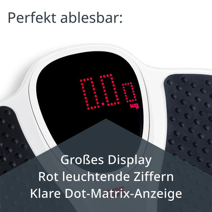 ADE digital personal scale up to 200 kg | extra wide weighing surface with non-slip rubber mat | bathroom body scale with large display | professional scale with high weight capacity