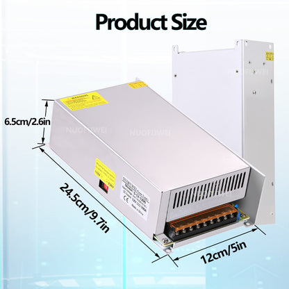 Transformer DC 12V 100A 1200W Power Supply Transformer Switching Power Supply 230V AC to DC Power Supply 12V 100A 1200W Transformer Industrial Power Supply for 12V LED Light Strip CCTV Camera Security System Radio