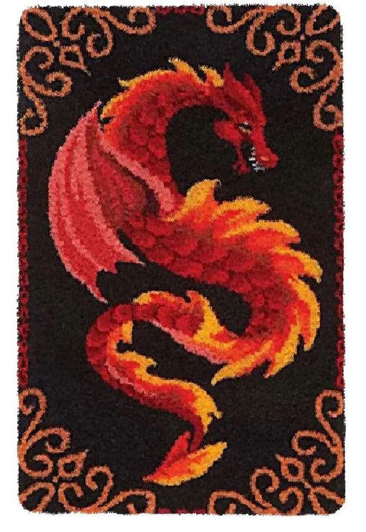 YOOTOM Latch Hook Rug Kit for Kids and Adults, DIY set with pre-printed color patterns, 50x38CM.