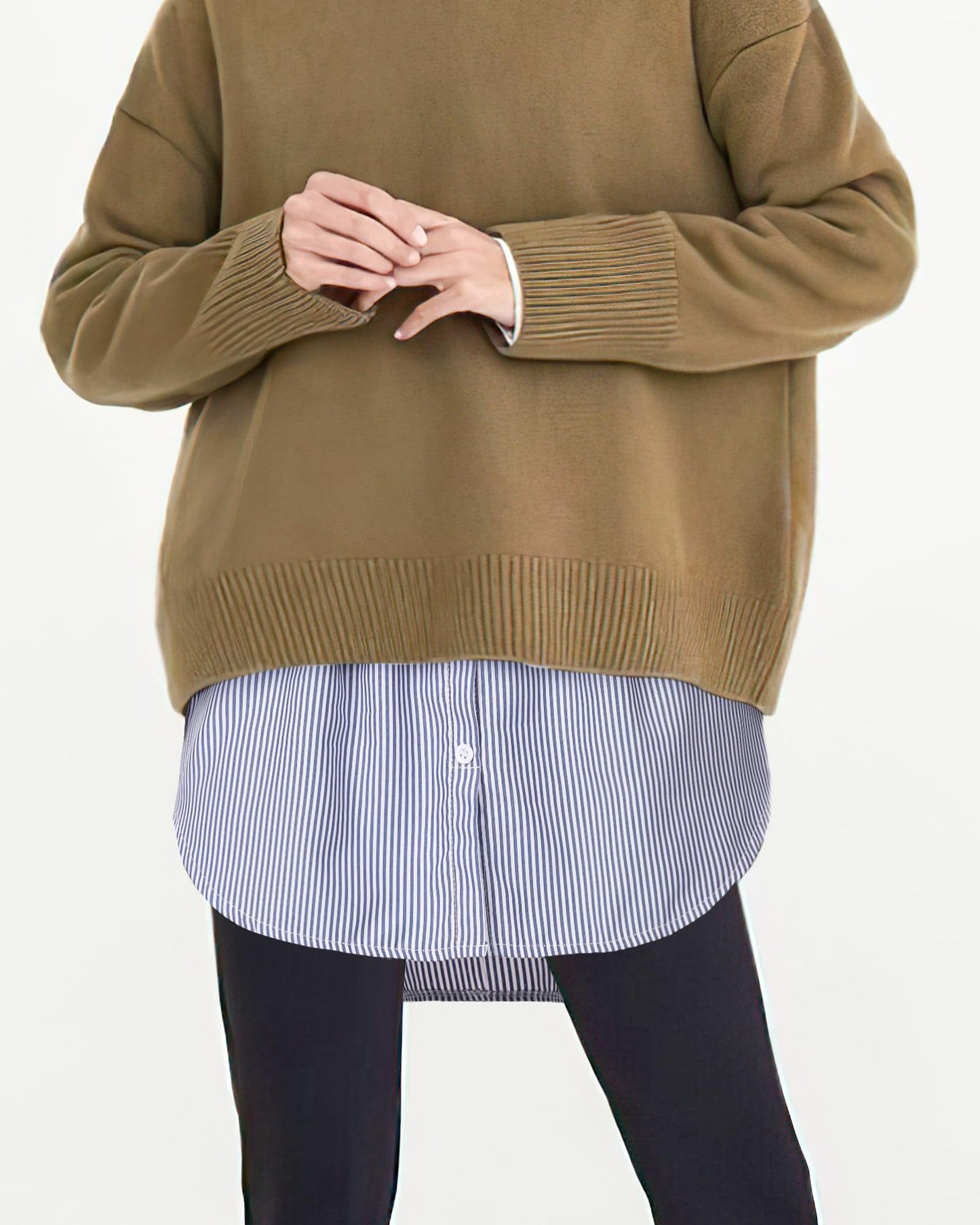 Auranso blouse skirt women's shirt extension blouse extension blouse skirts underskirt shirt extensions 1/2/3 pieces Multicolored 46