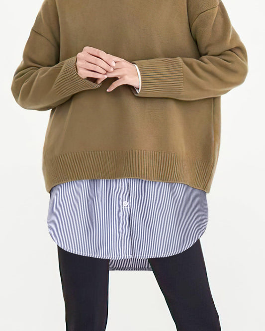 Auranso blouse skirt women's shirt extension blouse extension blouse skirts underskirt shirt extensions 1/2/3 pieces Multicolored 46