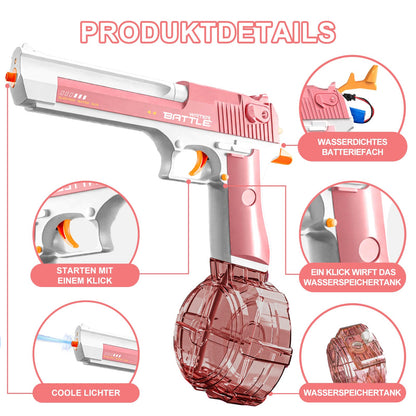 Maxee Electric Water Gun, Toy Water Guns with Light, One-Button Automatic Water Squirt Guns for Kids Adults Summer Pool Party Beach Outdoor