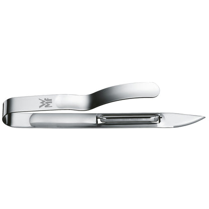 WMF Profi Plus Potato Peeler Pendulum Blade 19 cm, single-blade swivel peeler & Gourmet Asparagus Peeler 17 cm, vegetable peeler, Cromargan stainless steel, dishwasher safe