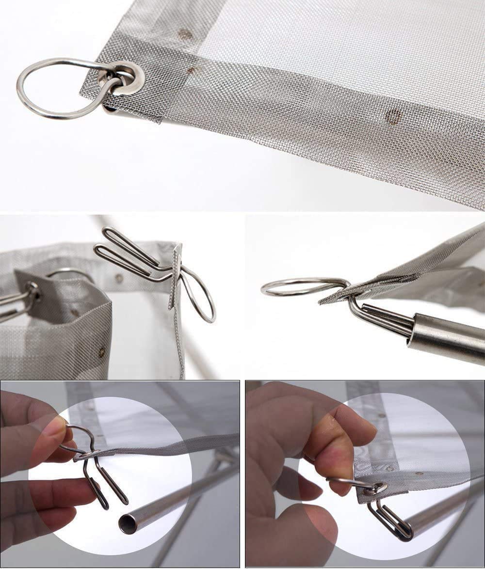 FUUHOMDY Portable outdoor fire pit, 41 cm, camping fire pit, foldable, steel mesh, fire pit for camping, outdoor, patio, backyard, and garden.