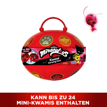 BANDAI - Miraculous Ladybug - Miracle Box with 4 Kwamis included - Miraculous Kwamis Mini-Figures Set - Officially licensed - Storage box with handle - Toy for kids 4 and up - P50591