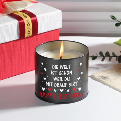 PRSTENLY Birthday gift for men women, 9oz Metal candle gifts for husband wife dad grandpa brother son friend for 30 40 50 60th birthday.