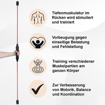 ALPIDEX Fitness Swingstick to train deep muscles.