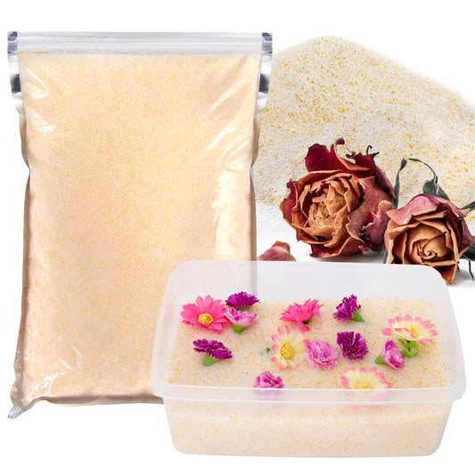 5.0 lbs Silica Gel Flower Drying Crystals, Silicate Desiccant for Drying Flowers, Reusable Flower Preservative, Color-Indicating Fine Crystals Desiccant