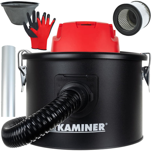 Kaminer ash vacuum electric 10 l 800 W stove grill 2 Hepa filter system 6317 10 l 800 W.