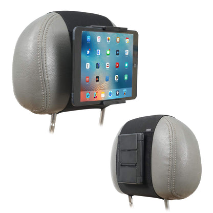 TFY Car Mount, car headrest mount for phones and tablets, compatible with devices with a 5 to 10.5 inch screen (Black)