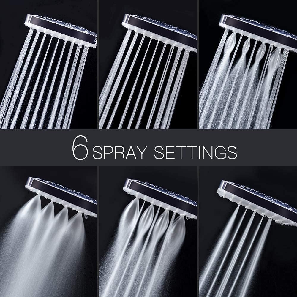Newentor Shower Head, Handheld Shower Head Large, Water-saving Shower Head High Pressure, XXL Shower Head with 6 Spray Patterns (without hose)