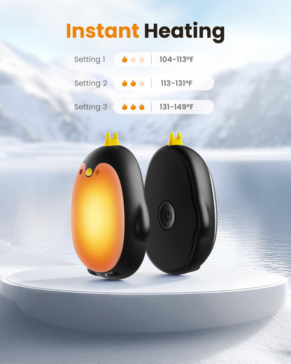 Gaiatop Hand Warmer Electric, 2-Pack 3 Heat Modes Magnetic Portable Pocket Warmer Reusable, Outdoor Camping Hand Warmers Hiking Gadgets Hunting Accessories Gift for Women Men (Black)