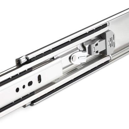 Junker 1 pair of heavy-duty slides KV1-250-H76-L305-LC 305 mm (12") with lock-in/out function. Heavy-duty full extension, load capacity up to 250 kg.
