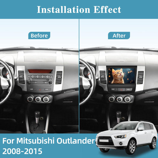 2+64G Android car radio for Mitsubishi Outlander 2/Peugeot 4007/Citroen C-Crosser 2008-2015 - 9 inch touchscreen car radio with Carplay & Android Auto - WiFi GPS Mirror Link