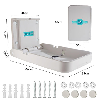 Modundry Baby Changing Table Safety Foldable Vertical Wall Mount for shopping malls, train stations, nursery, home