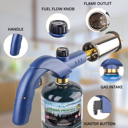 Sondiko powerful Propane Torch LMT905, Grill Gun Flamethrower Gun, campfire starter, charcoal lighter, Culinary Kitchen Grilling, soldering torch (Propane Tank not included)