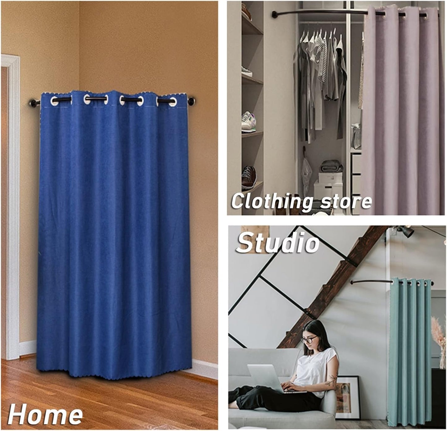 HIYOUGO Portable Freestanding Dressing Room, Temporary Fabric Changing Room, Dressing Tent for Clothing Stores, Theaters, Tailors, Offices, and Photography Studios.
