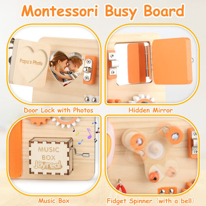 Joyreal Motor Skills Board Activity Board Montessori Toy Busy Board Montessori Board Motor Skills Toy Sensory Toy