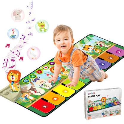 Rodzon 63301 Baby Toy for 1 Year Old, Music Mat for Children with 19 Songs and 10 Animals, Kids Toy for 1 2 3 Years Piano Mat Gift for Girls Boys Christmas Birthday