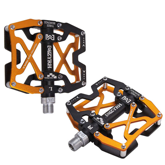 MZYRH mountain bike pedals, ultra strong colorful CNC machined aluminum alloy 9/16" spindle seal 3 bearing durable waterproof anti-dust