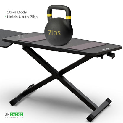 KT3 Ergonomic Keyboard and Mouse Stand (height adjustable and negative tilt) Sit Stand Up Riser on Desk Platform to elevate keyboards for standing above the desk