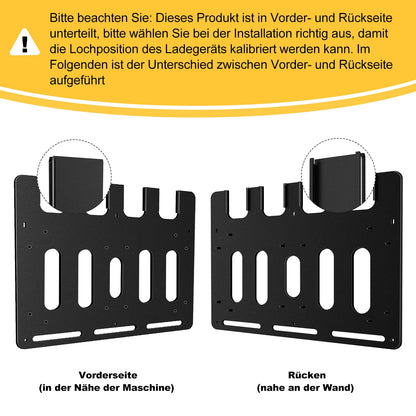 Bonna wall mount for Makita battery holders and chargers | Stable 4-slot battery holder 18V 14.4V and charger holder | Makita 2xDC18RC and 1xDC18RD | Organization in workshop and garage.
