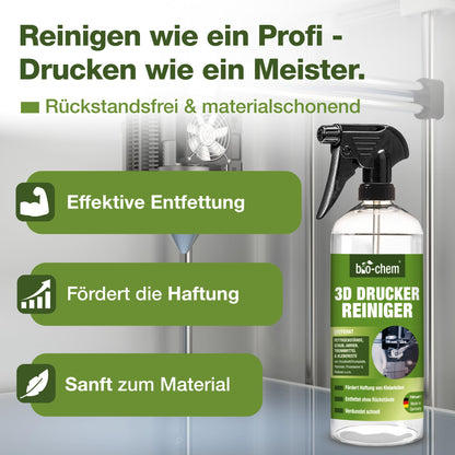 3D printer cleaner 750 ml spray for all 3D printers, PC parts, and other electrical devices I Environmentally friendly 3D print bed cleaner with high solvency I Odorless and non-hazardous