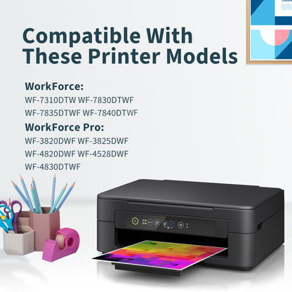 OINKWERE 405XL printer cartridges 8-pack Compatible for Epson 405XL Multipack for Epson 405 for Workforce Pro WF-4820 WF-3820 WF-3825 WF-4830 WF-4825 Workforce WF-7830 WF-7835 WF-7840