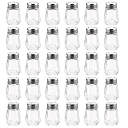 TOPZEA 30pcs Salt and Pepper Shaker, Mini Spice Shaker, Glass Kitchenware for Home, Wedding, Car, Camping, RV, Beach Vacation