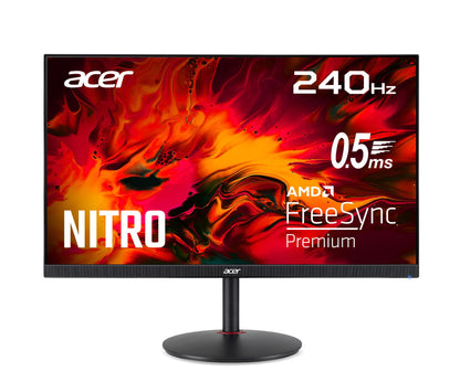 Acer Nitro XV272U W2 gaming monitor 27 inch (69 cm) screen size WQHD, IPS, 240Hz DP, 144Hz HDMI, 1ms/0.5ms(GTG, Min.), DP 1.4, 2xHDMI 2.0, adjustable height, swivel, FreeSync Premium.
