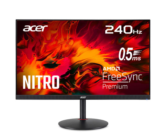 Acer Nitro XV272U W2 gaming monitor 27 inch (69 cm) screen size WQHD, IPS, 240Hz DP, 144Hz HDMI, 1ms/0.5ms(GTG, Min.), DP 1.4, 2xHDMI 2.0, adjustable height, swivel, FreeSync Premium.