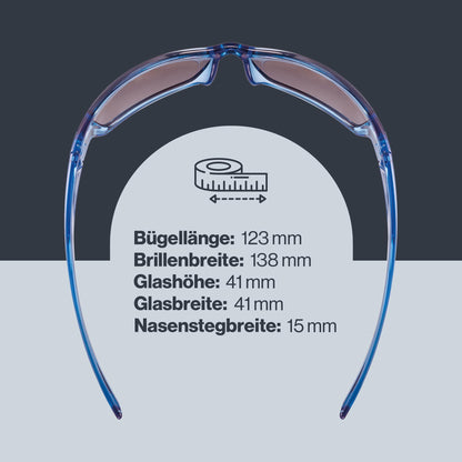 uvex sportstyle 230 - Sport sunglasses for men and women - strong protection against sunlight - 100% UVA, B, C protection - clear blue/mirror blue - one size