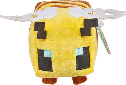 Mattel Minecraft plush figure, approximately 8 inches, soft, collectible gift for fans ages 3 and up HBN41, Yellow