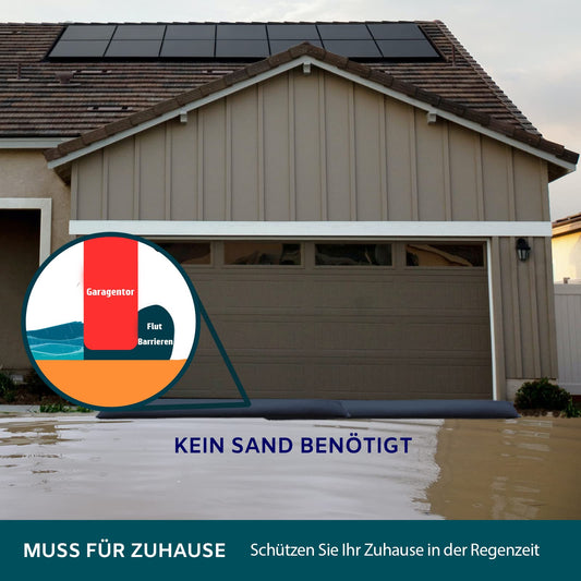 2 pieces of 150CM water-activated flood barriers for house doors, sandless flood protection bags for garages and home doors (150CM-2 pieces)