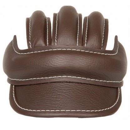 Onogal 3486 Retro Leather Bike Helmet, Standard Size for Adults, Brown