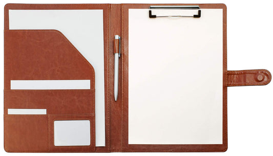 Folder A4 Clipboard Portfolio Clipboard A4 Clipboard Folder with Clipboard (Brown)