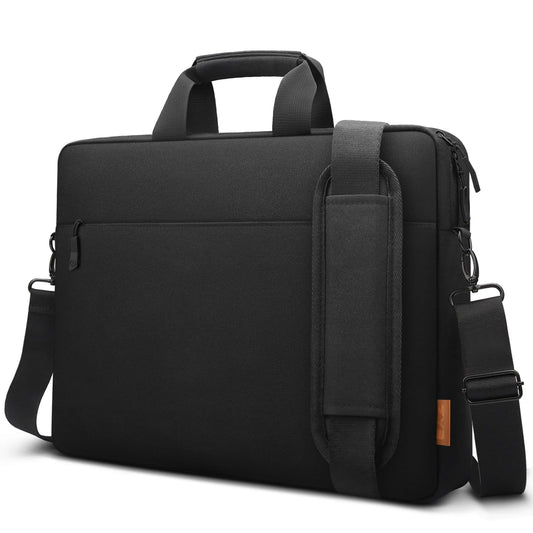 ZYB 17-17.3 Inch Laptop Shoulder Bag, Waterproof Notebook Case for Lenovo, Samsung, HP, Acer, Dell, ASUS, etc. Black Laptop Bag Sleeve Messenger Bag.