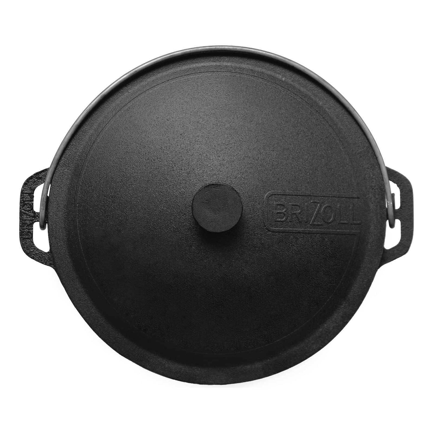 4BIG.fun Kazan 6L made of cast iron with handle and cast iron lid | Swivel pot camping pot goulash kettle | Cast Iron KETTLE Tatar Kasan | Braising pan Asia WOK | Lid outdoor BBQ camping storage pot