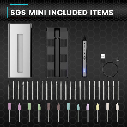 Arrowmax wireless mini rotary tool, Bluetooth, app, magnetic charging, CNC aluminum casing, grinding, polishing, etching, engraving, crafting (SGS MINI)