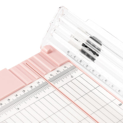 Vaessen Creative 2207-110 Paper Trimmer for cutting and scoring straight lines on A3, A4, and smaller paper sizes, Pink, for scrapbooking and card making, 15.2 x 30.5 cm