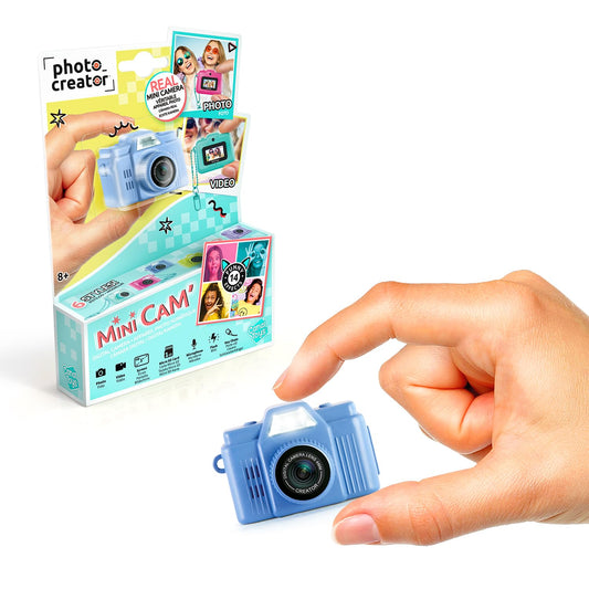 Canal Toys Photocreator - Mini Digicam - compact 12MP pocket camera, 1080p Full HD video, 1.5" LCD screen, selfie mode & color filters, MicroSD card slot - ideal for on the go - CLK 059