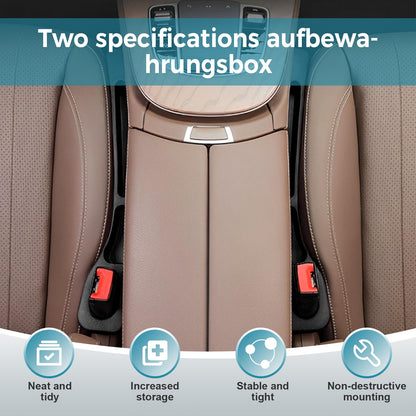 Car Seat Gap Filler, 2025 New Car Seat Storage Box, 1 Pair Universal Car Seat Gap Filler Organizer Storage Box Seat Gap Plug for Car SUV Truck (Black, 2PC)