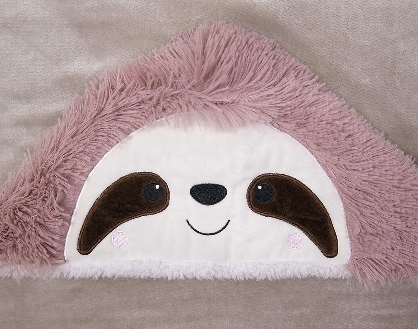 iyoimono Pink Sloth Gift for Women Portable Blanket Sofa Blanket Sloth Fleece Blanket Fluffy Cartoon Throw Cute Animal Pattern Home Blanket 152*125cm