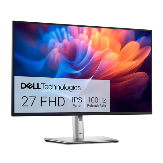Dell P2725H 27-inch Full HD (1920x1080) monitor, 100Hz, IPS, 5ms, 99% sRGB, USB-C, DisplayPort, HDMI, VGA, 4X USB, 3-year warranty, Black